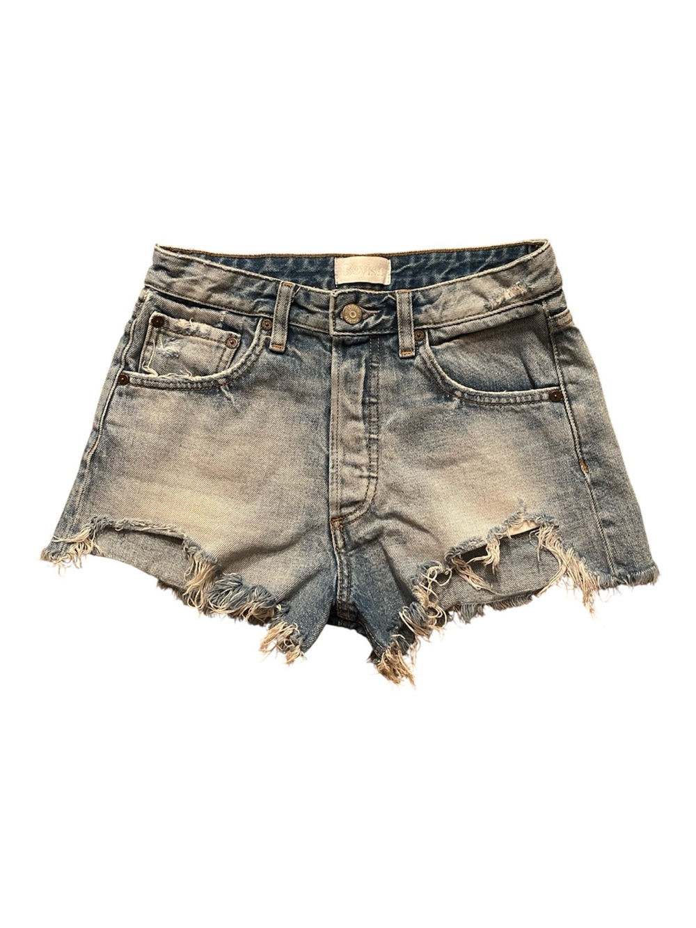 Boyish Denim Shorts Size 24 Cody Distressed Cut off Me and My Girl Button fly